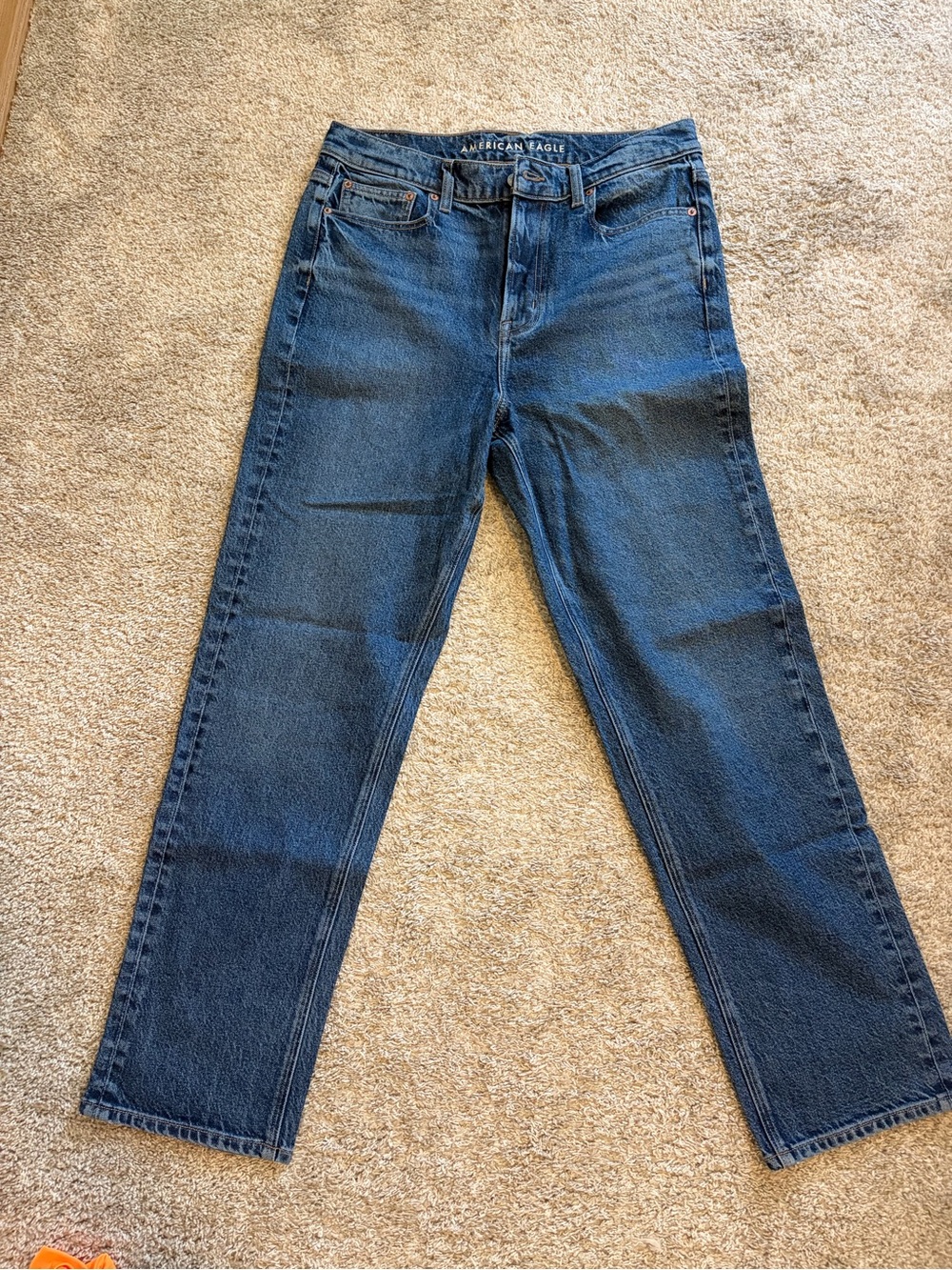 American Eagle Outfitters Women’s Deep Blue Straight Jeans